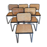 6 chairs Marcel Breuer b32 cesca, italy, 1970
