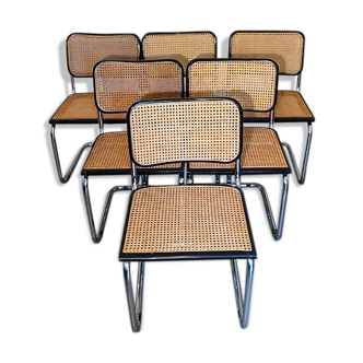 6 chairs Marcel Breuer b32 cesca, italy, 1970