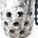 Textured and perforated ceramic pendant – Scandinavia, 1960s