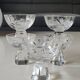 Lot of 5 Small Digestif/Liqueur Glasses. Cut Bohemian crystal. Floral.