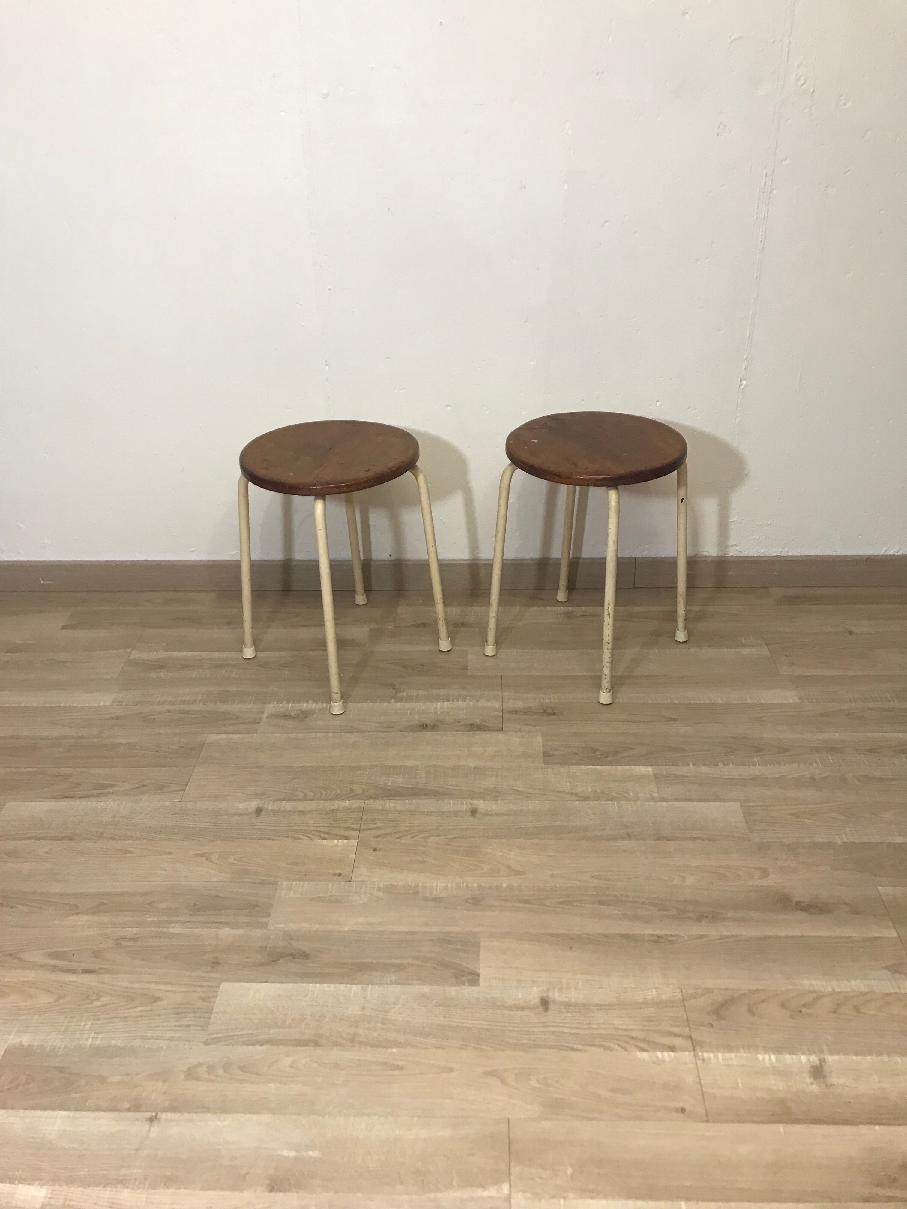 Pair of industrial stools