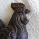 Decorative cast iron rooster bookend