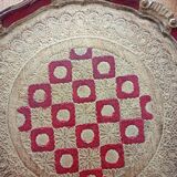 Red and gold Florentine tray