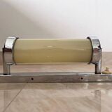 Lampe murale en verre laiteux chrome Bauhaus / Fonctionnaliste - années 1930