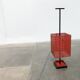 Minimalist perforated steel umbrella stand, 1960s