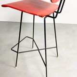 Dutch plywood bar stool by P.J Van Der Klugt for Everest, 1957