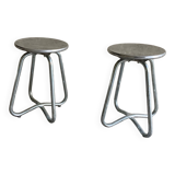 2 Habitat stools in cast aluminum