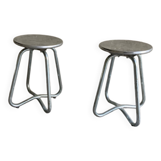 2 Habitat stools in cast aluminum