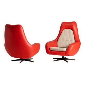 Pair of lounge chairs, 1970s, Czechoslovakia