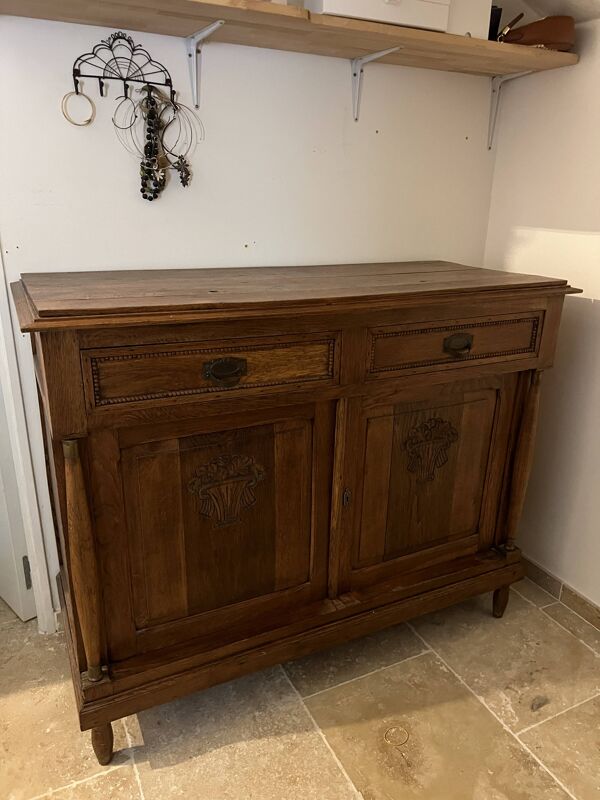 Buffet 18 ème style louis xiii magnifique meuble armoire de rangement bois