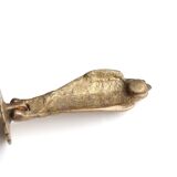 Hand-shaped brass door knocker, 70s
