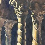 Paintings Lot 22 studies Edouard Pannetier (1884-1965) Architecture sculpture etc
