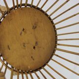 Rattan sewing cart