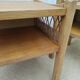 Paire de chevets bois et rotin