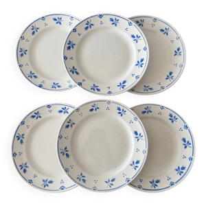 Lot de 6 assiettes à - dessert sarreguemines