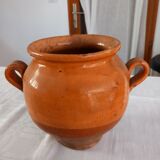 Varnished terracotta pot