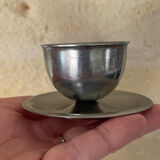 4 vintage stainless steel egg cups at 18%