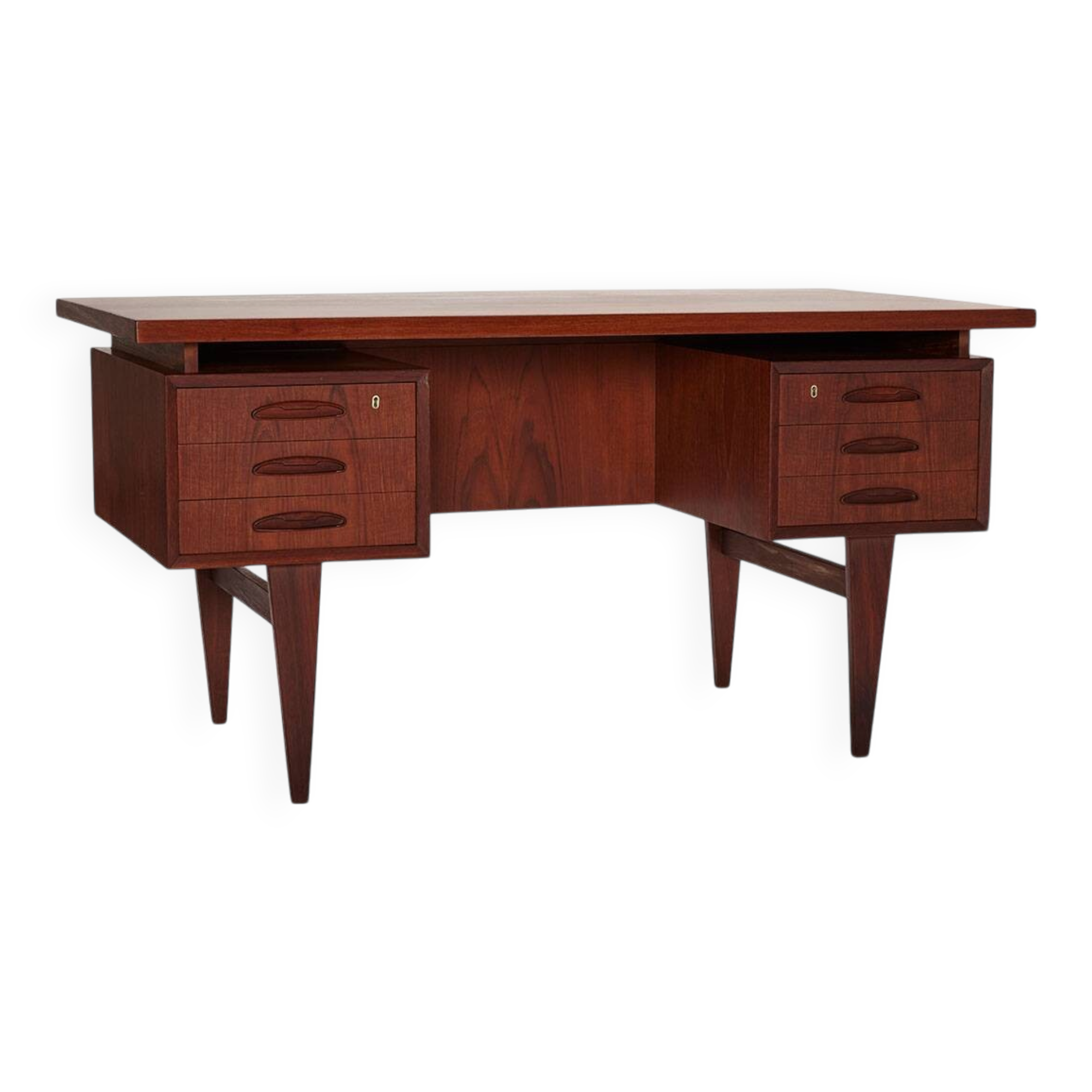 Bureau en teck du milieu du siècle, Danemark années 1960