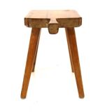Scandinavian pine stool, Hemslöjd, Sweden, 1960