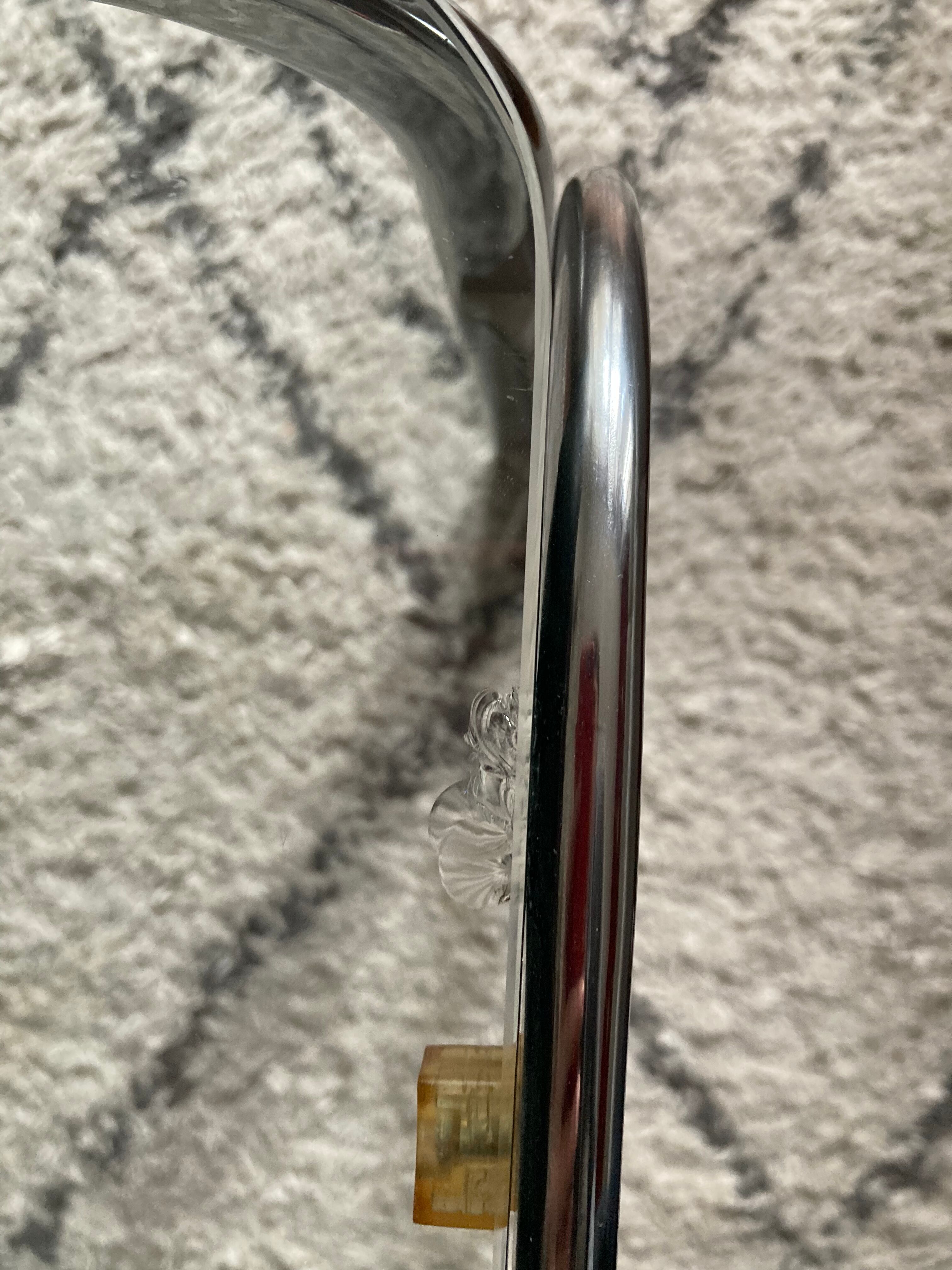 Coffee table in glass and chrome design 70s