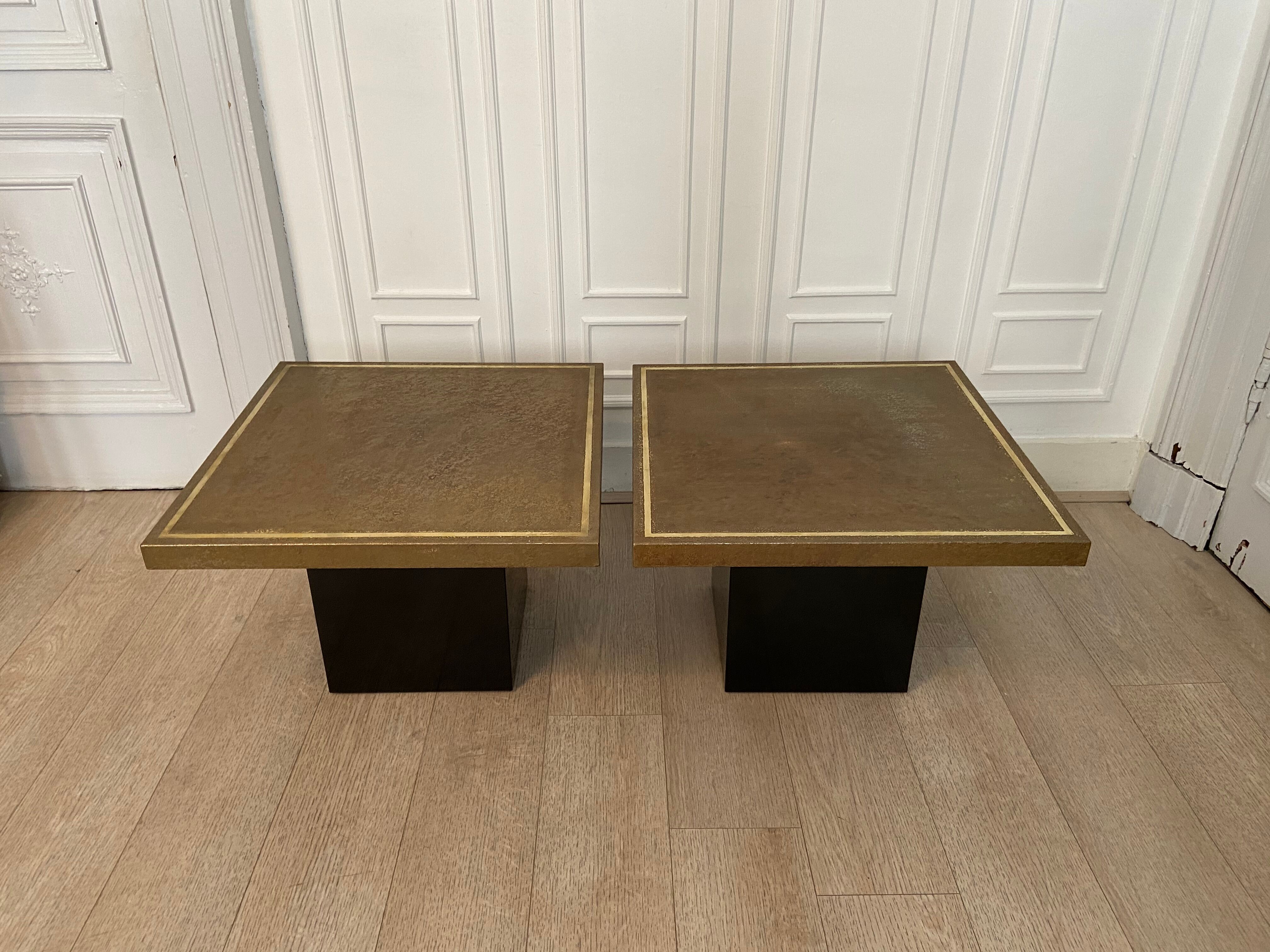 Pair of side tables Lova Creation, Belgium, 1970