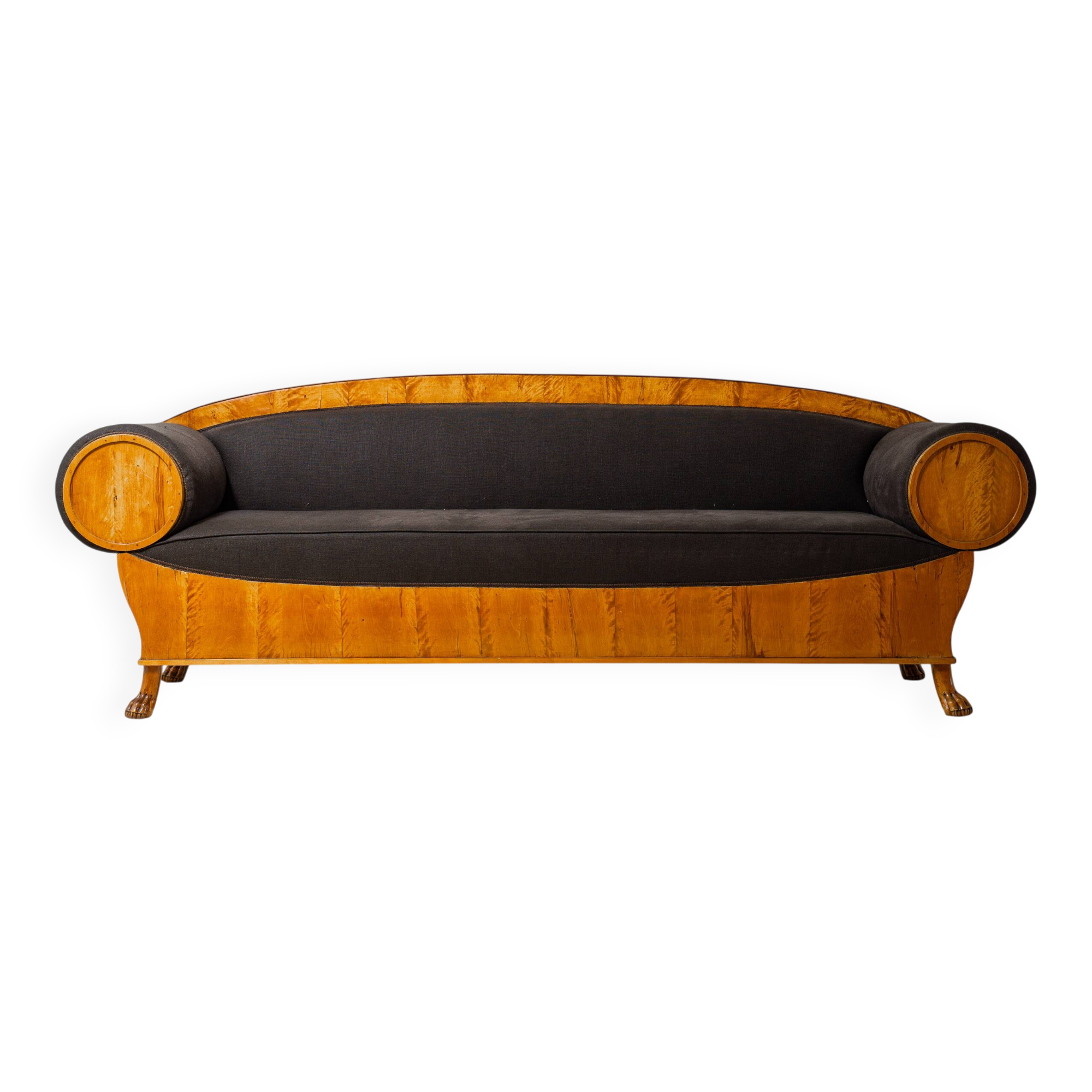 Geometric Art Nouveau sofa, Sweden 1920s