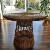 Vintage wicker coffee table