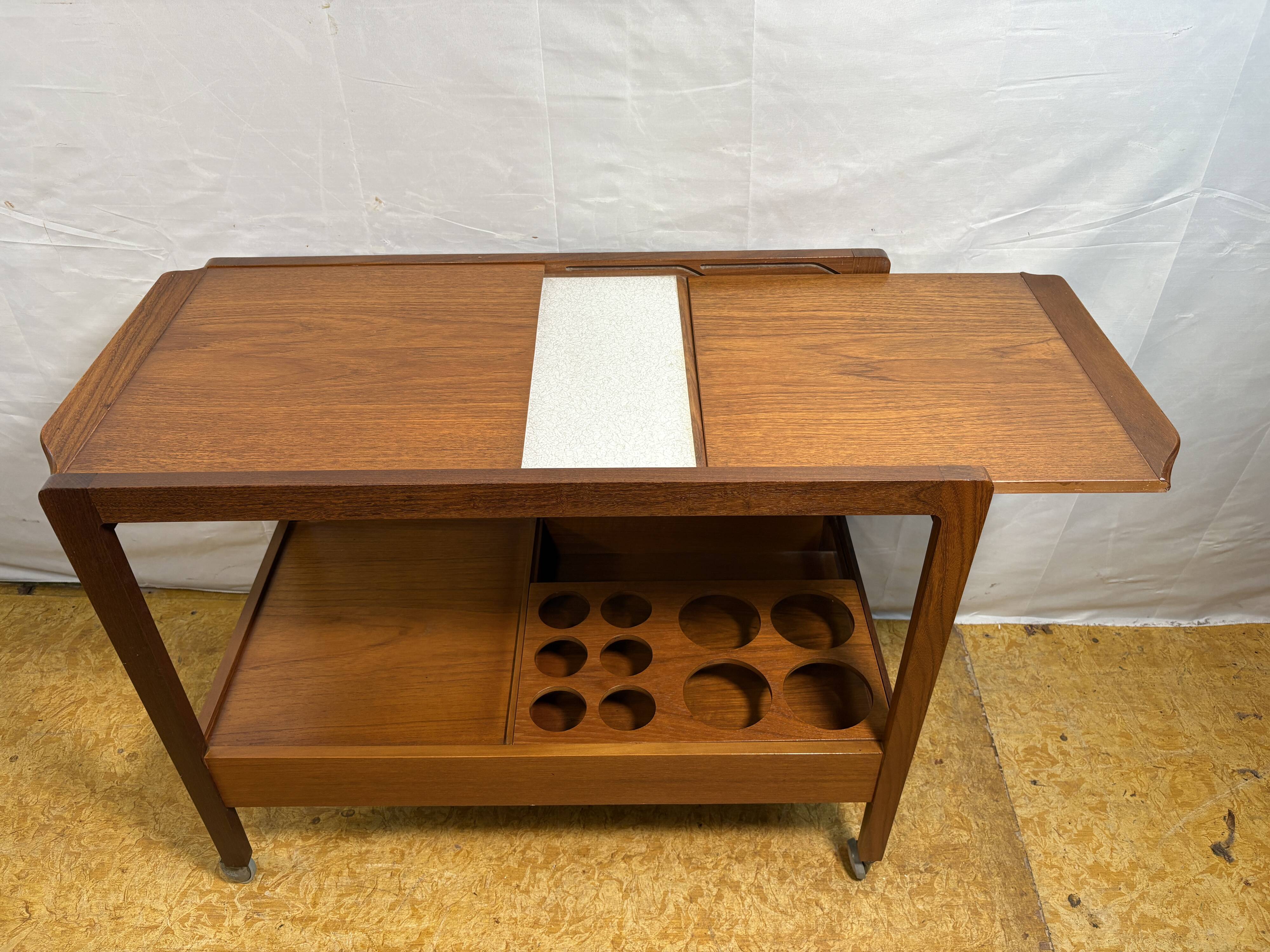 Stunning Vintage Remploy Teak Extending Bar Trolley | 1960 | Scandinavian D
