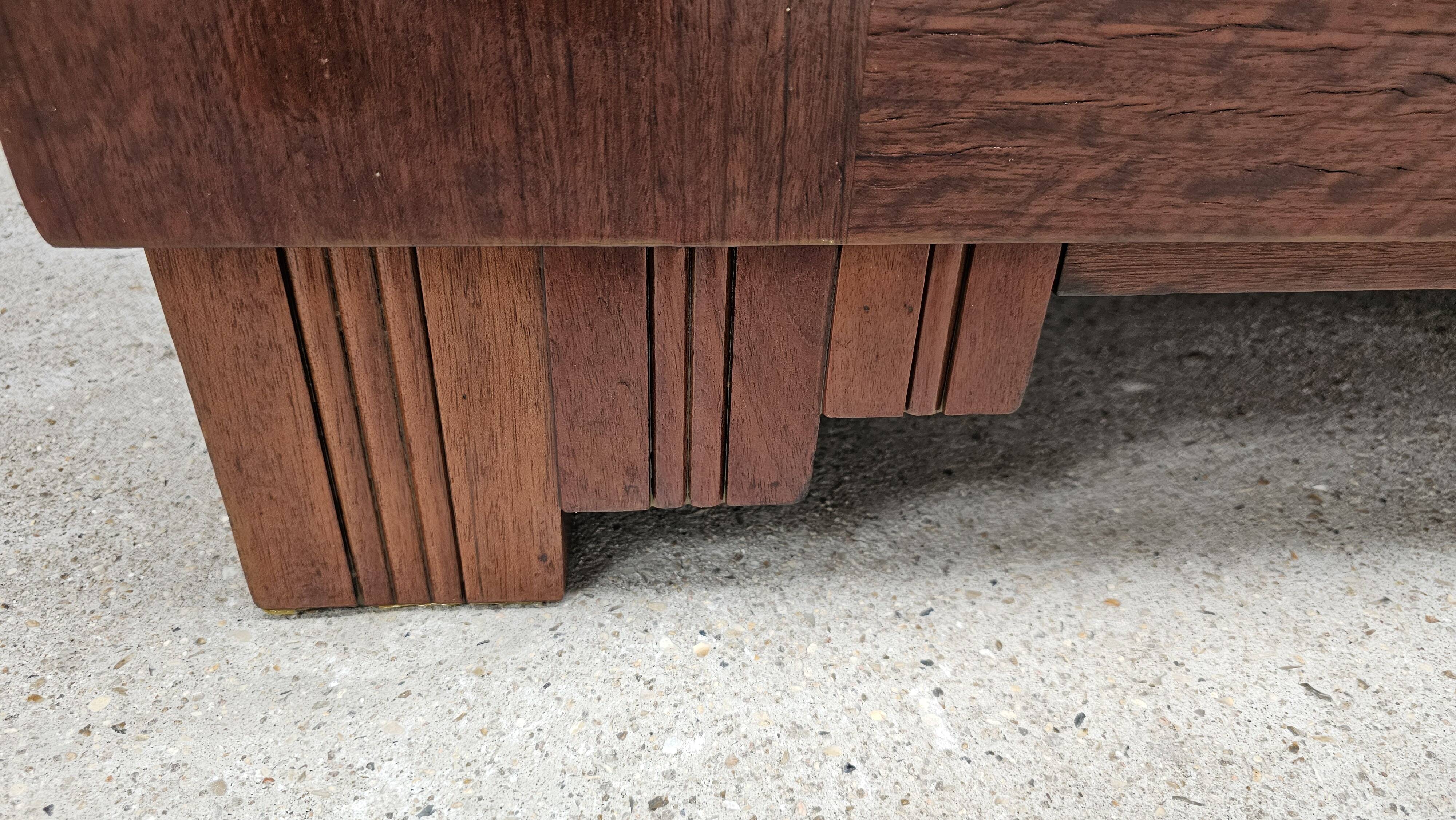 Art Deco buffet by Saddier & Fils in solid rosewood and veneer.