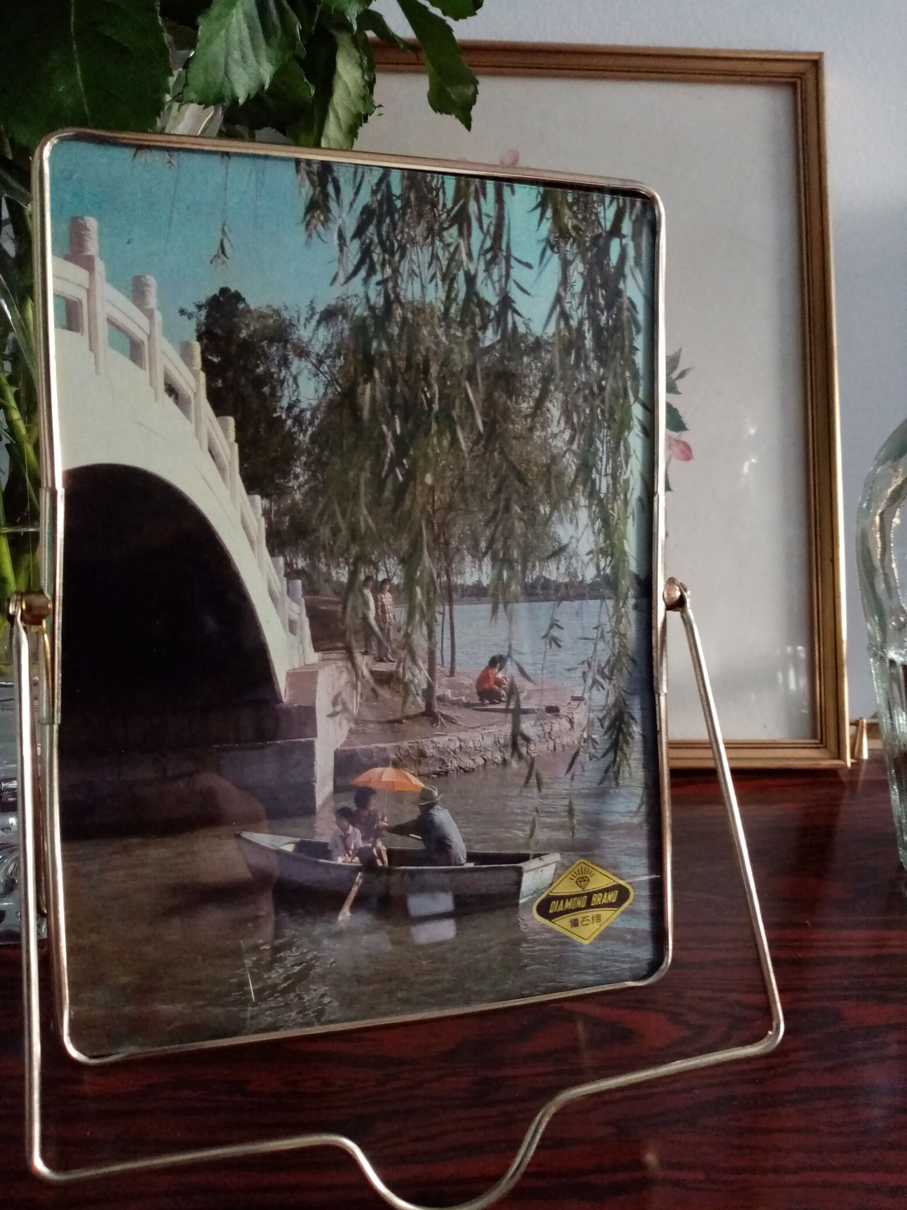 Barber mirror on foot 17x23cm