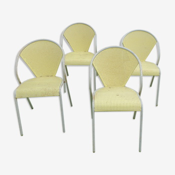 Vintage chair for garden furniture year 50 - 60 in metal and perforated sheet metal