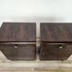 Tables de chevet Art Déco en noyer flammé