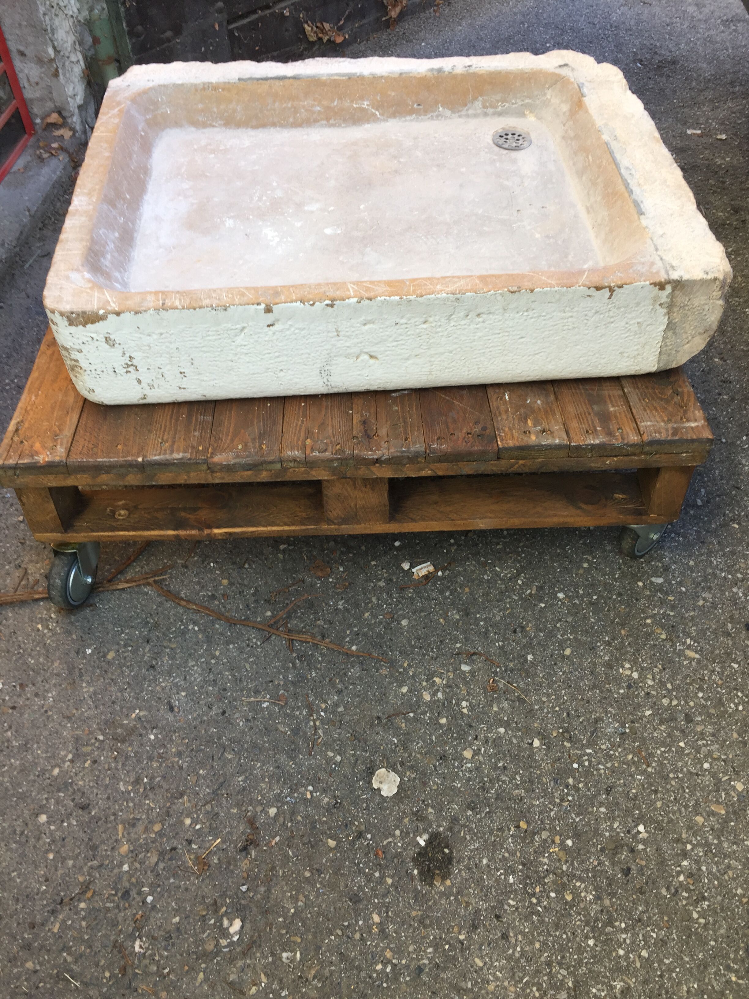 Dressed stone sink
