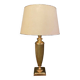Leather and gold metal lamp from Le Dauphin 1970