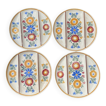 Assiettes décor floral peint Printemps