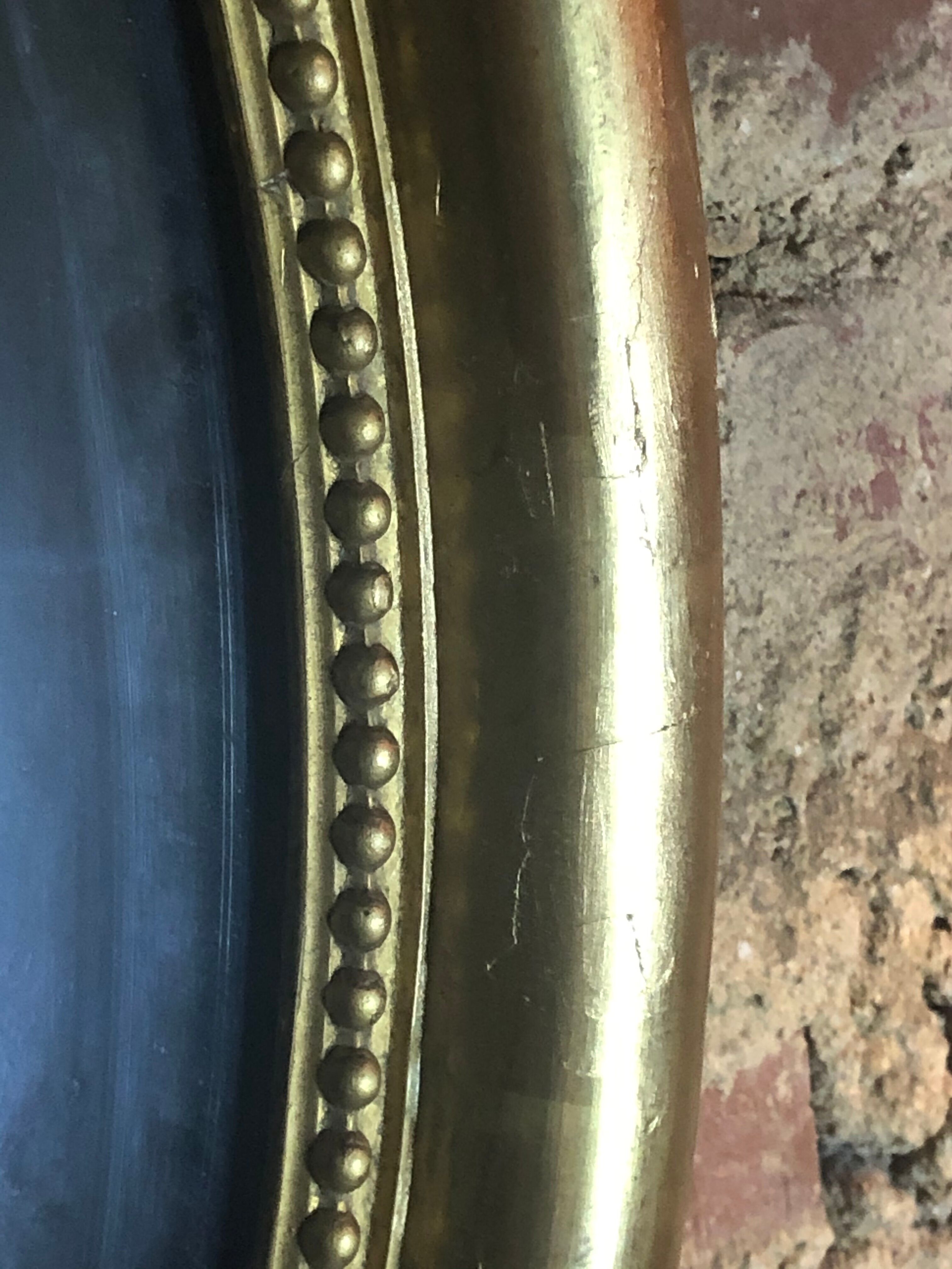 Pastel on paper "Man with favorites" signed, framed under glass 1862