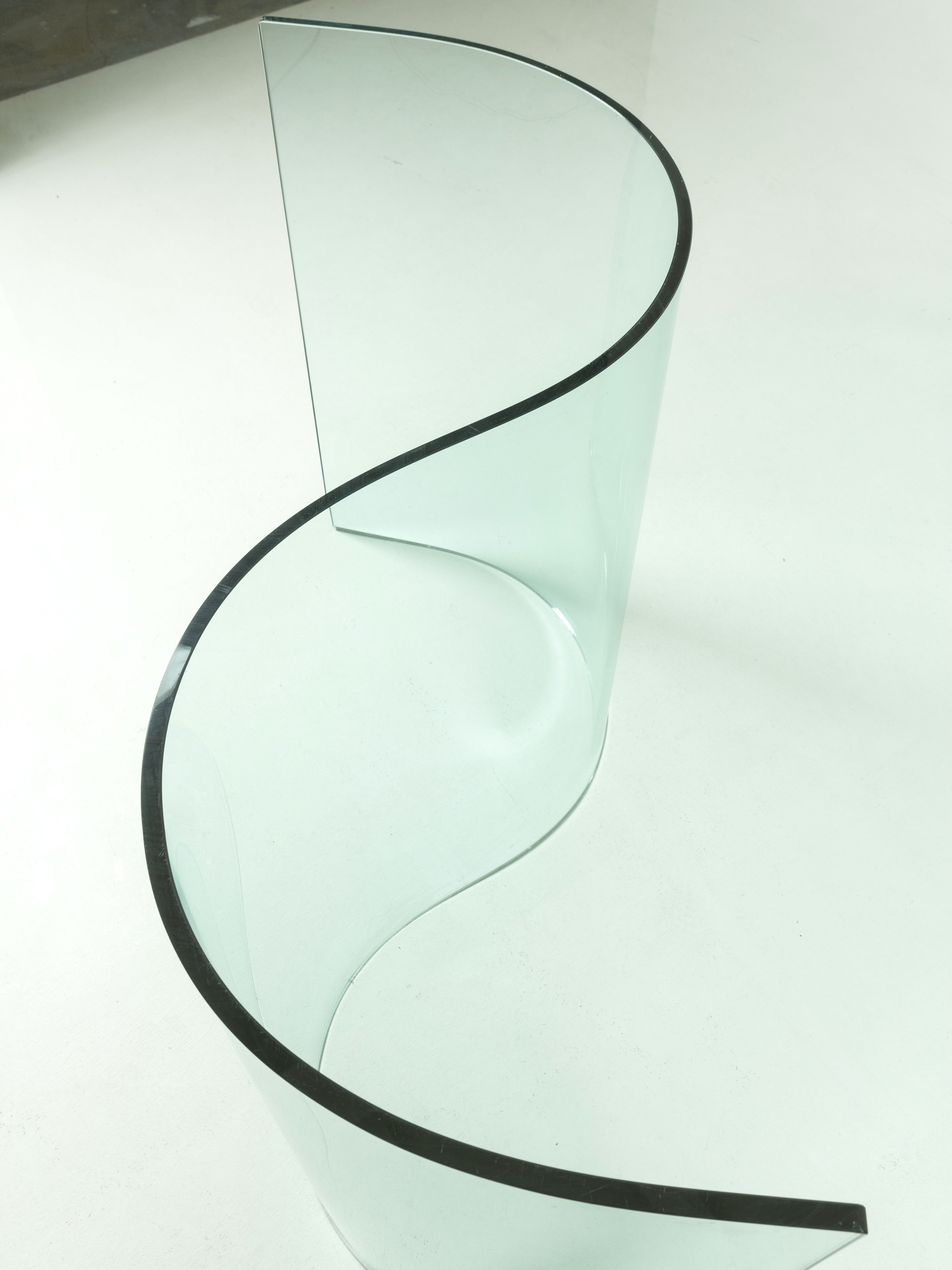Table à manger en verre vintage