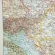 Old engraving 1898, Empire of Austria-Hungary, map • Lithograph, original illustration