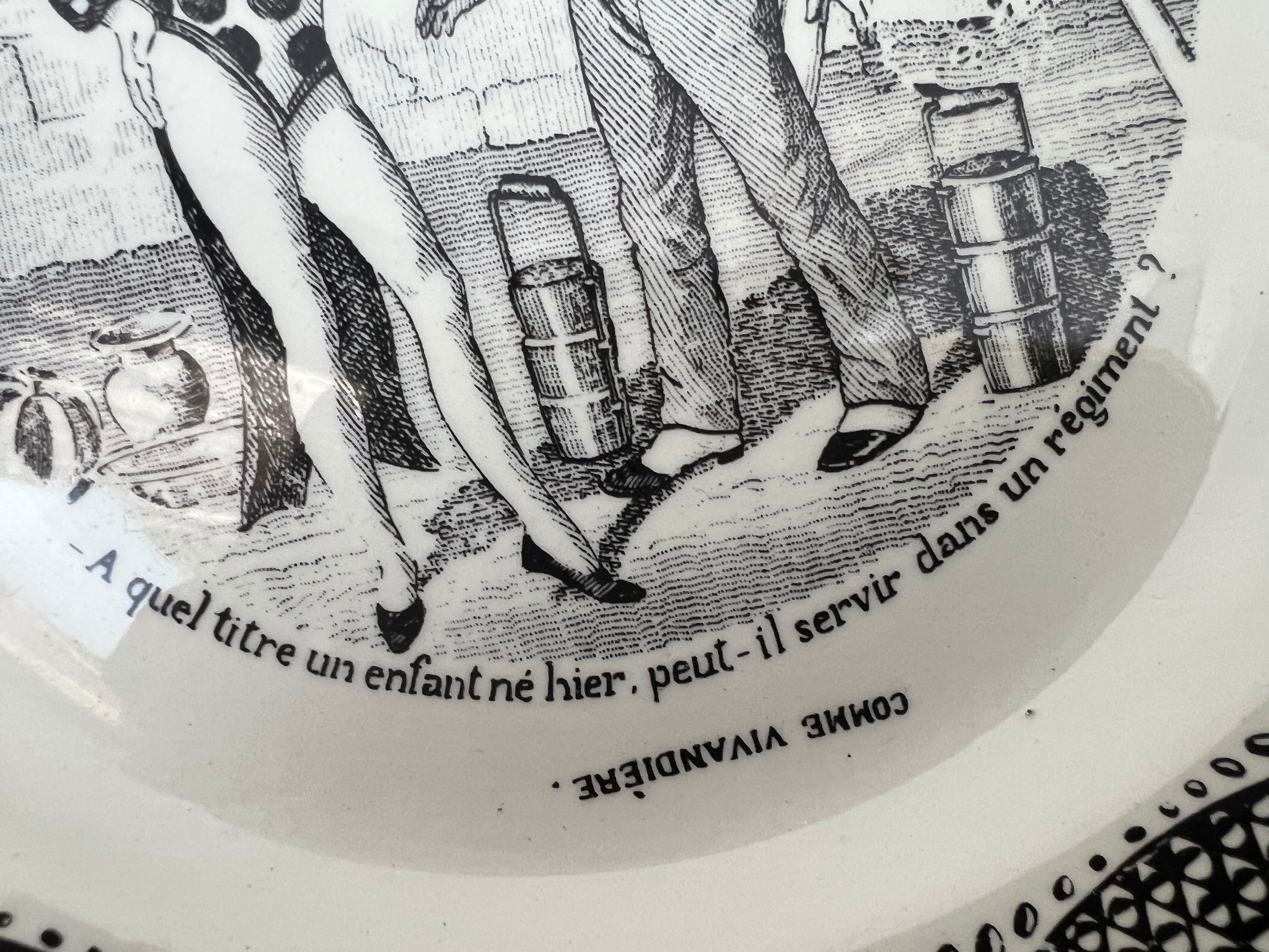 10 talking dessert plates on the theme of riddles Sarreguemines