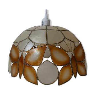 Suspension mother-of-pearl luminaire vintage butterfly decoration