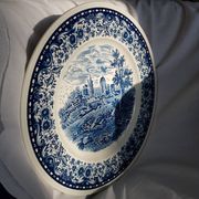Grand plat de service rond en porcelaine Château Bleu de Villeroy & Boch