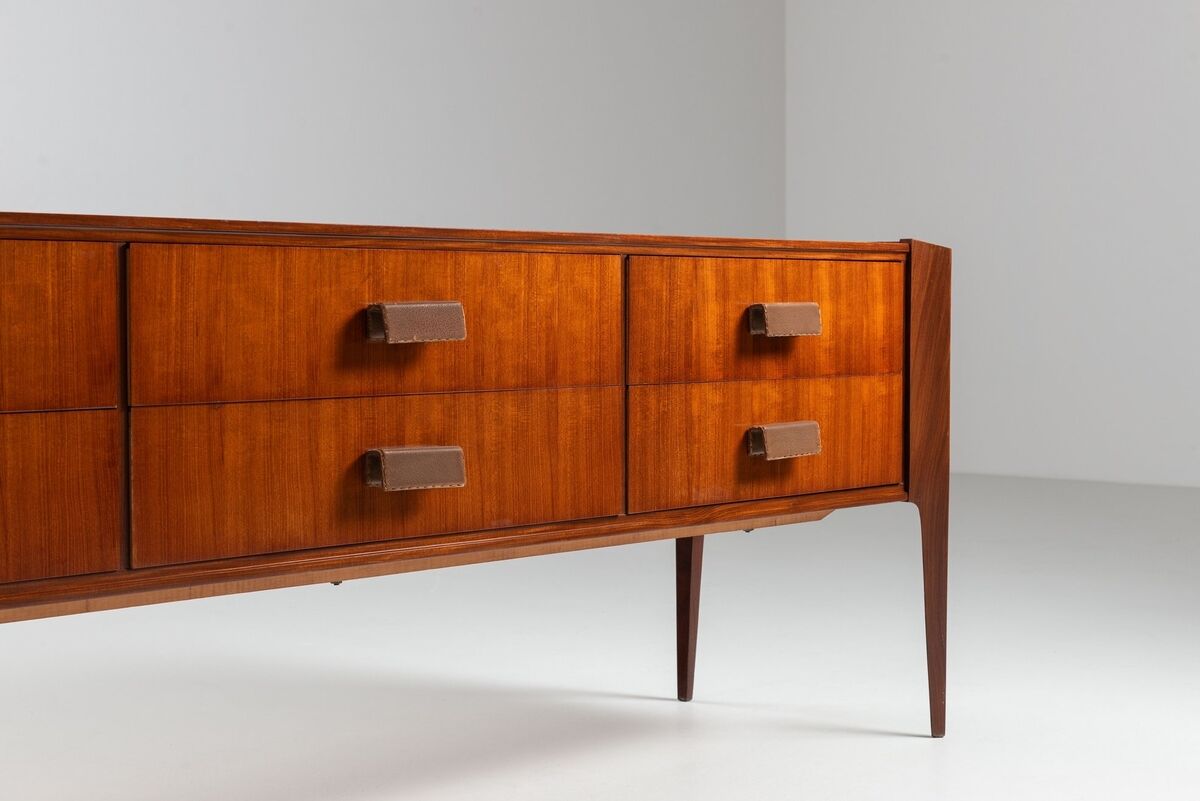 Italian sideboard or chest of drawers in teak Italy 1960