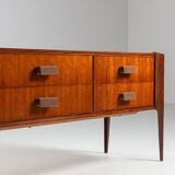 Italian sideboard or chest of drawers in teak Italy 1960