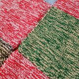 Plaid patchwork hand-knitted