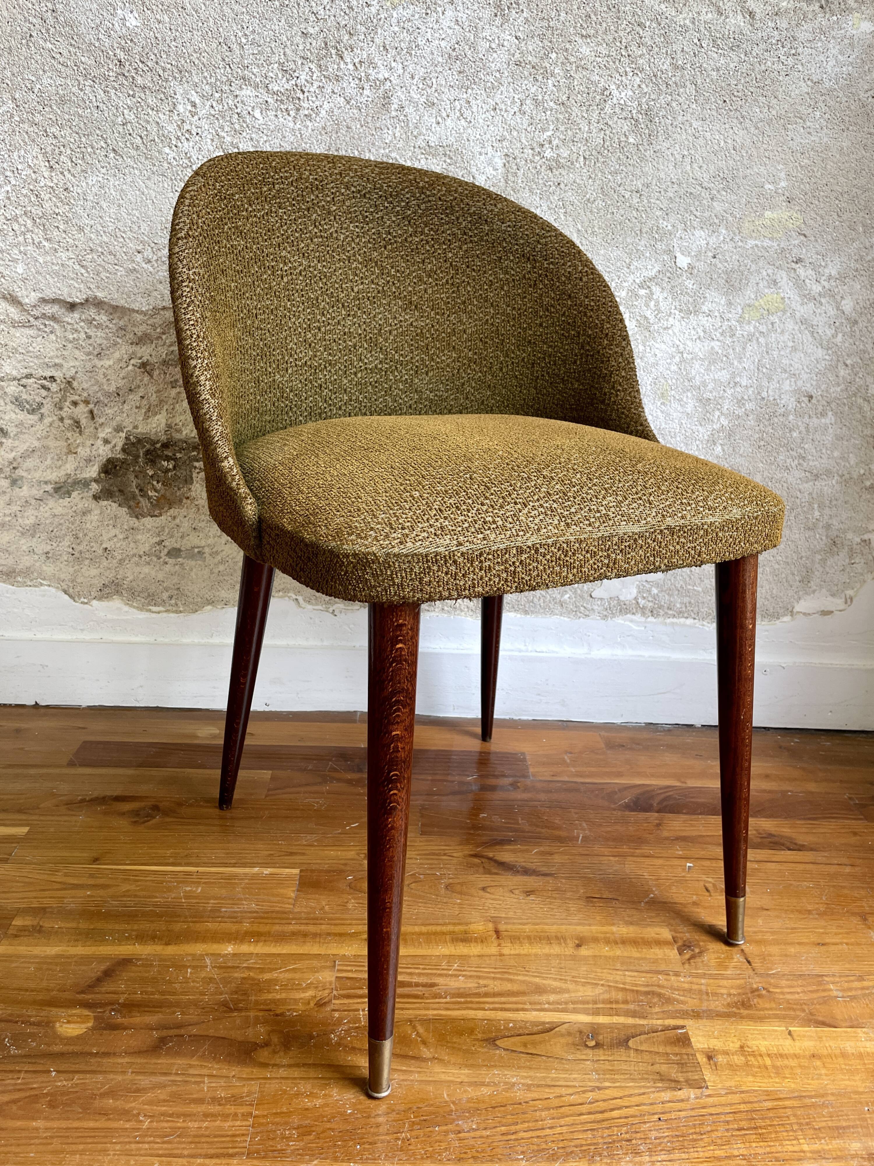 Chaise cocktail tissu bouclette