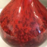 Vintage burgundy red soliflore vase in the 70