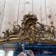 Napoleon III mirror in wood and gilded stucco with gold leaf.