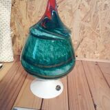 Opaline glass candy box made in Italy
