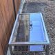 Vintage coffee table glass & chrome metal – Romeo Rega style from the 1970s