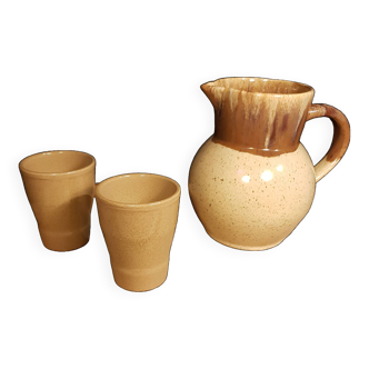 The Pitcher and its two stoneware cups